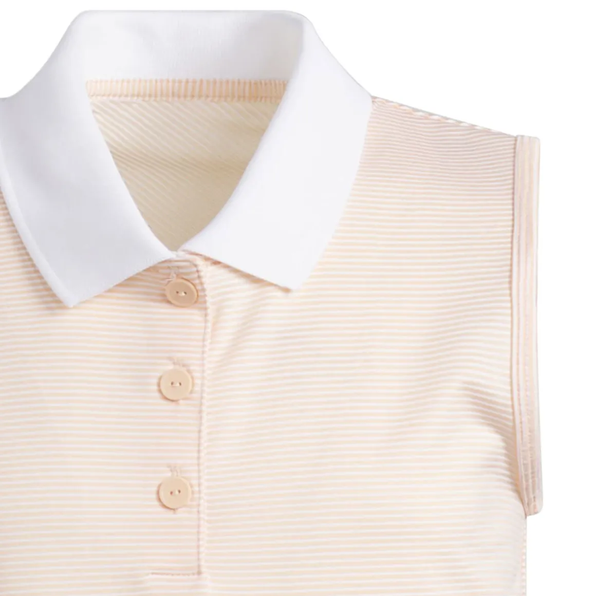 adidas_junior_girls_ottom_2.webp adidas Junior Girls Ottoman Striped Sleeveless Golf Polo Shirt