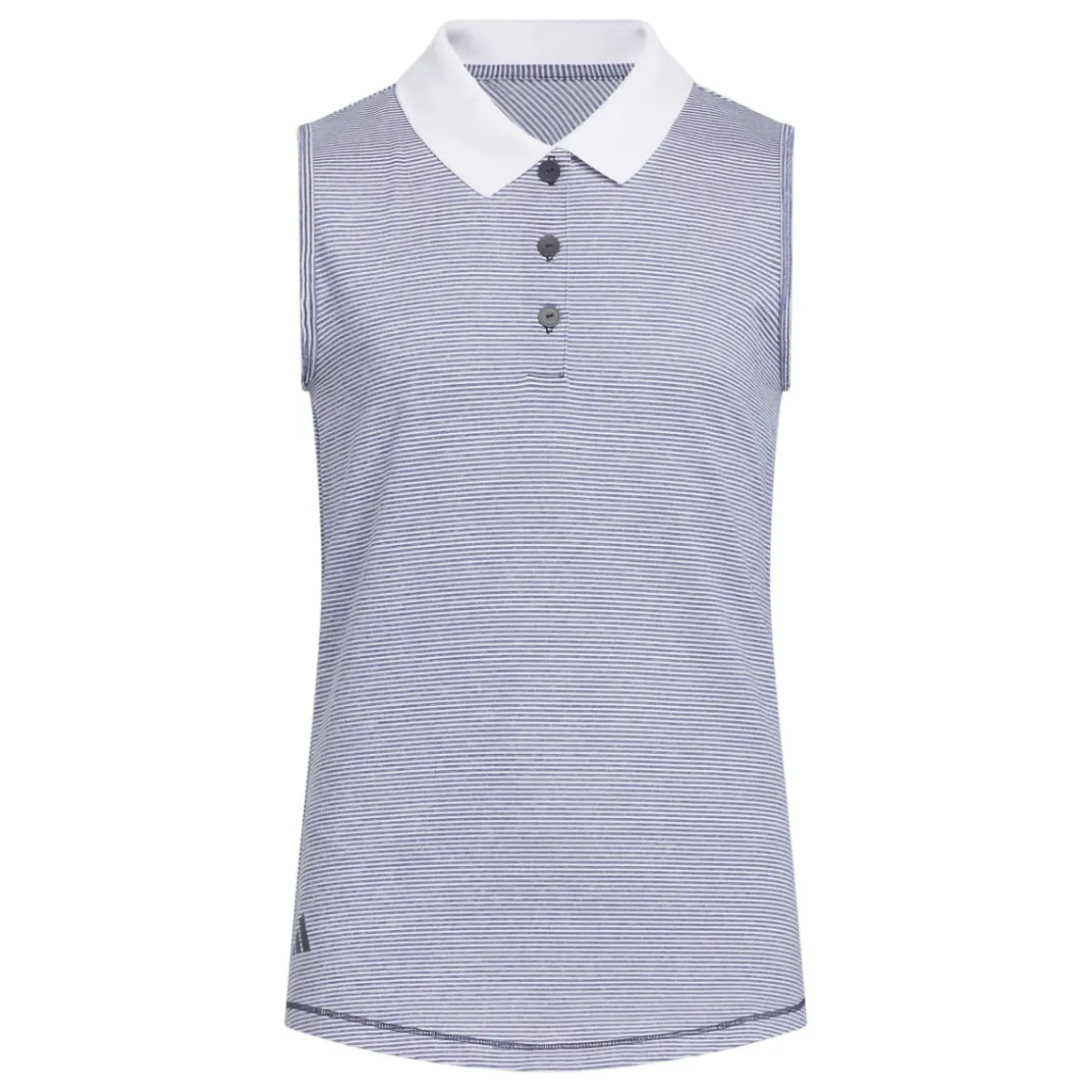 adidas_junior_girls_ottom_5.webp adidas Junior Girls Ottoman Striped Sleeveless Golf Polo Shirt