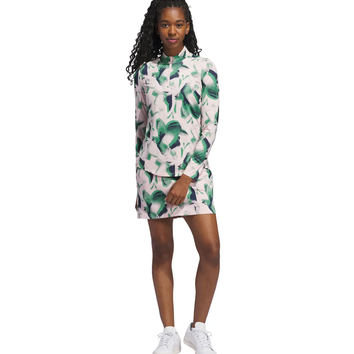 adidas_ladies_ultimate_pr_4-1.webp adidas Ladies Ultimate365 Printed Quarter Zip Mock Golf Polo shirt