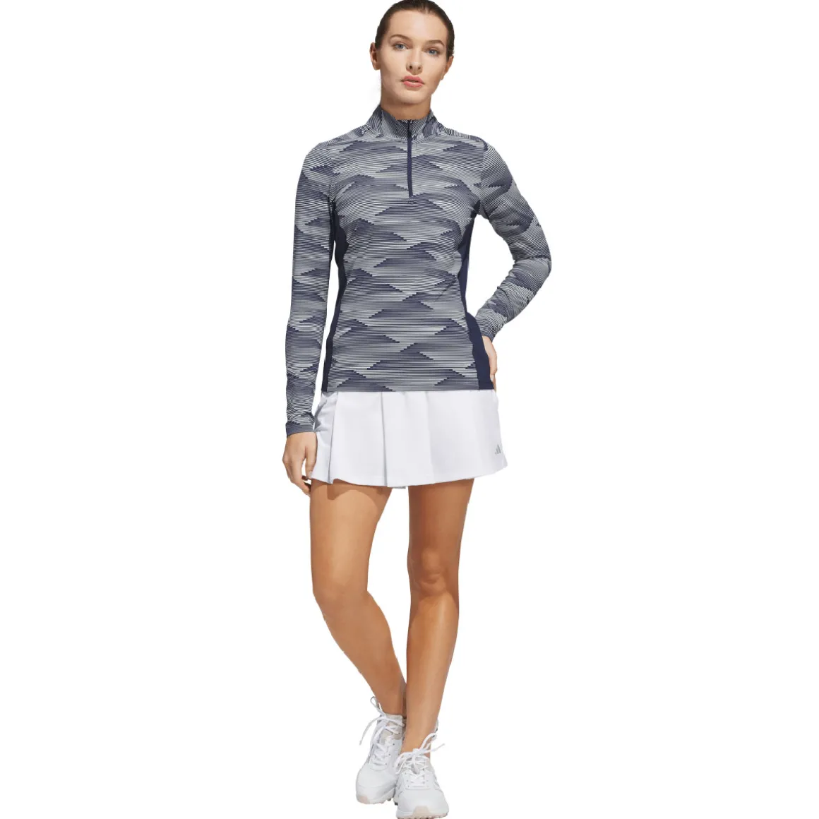 adidas_ladies_ultimate_pr_4.webp adidas Ladies Ultimate365 Printed Quarter Zip Mock Golf Mid Layer