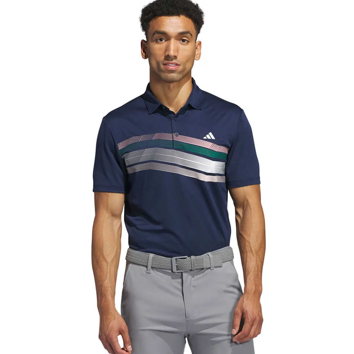adidas Men's Core Chest Stripe Golf Polo Shirt