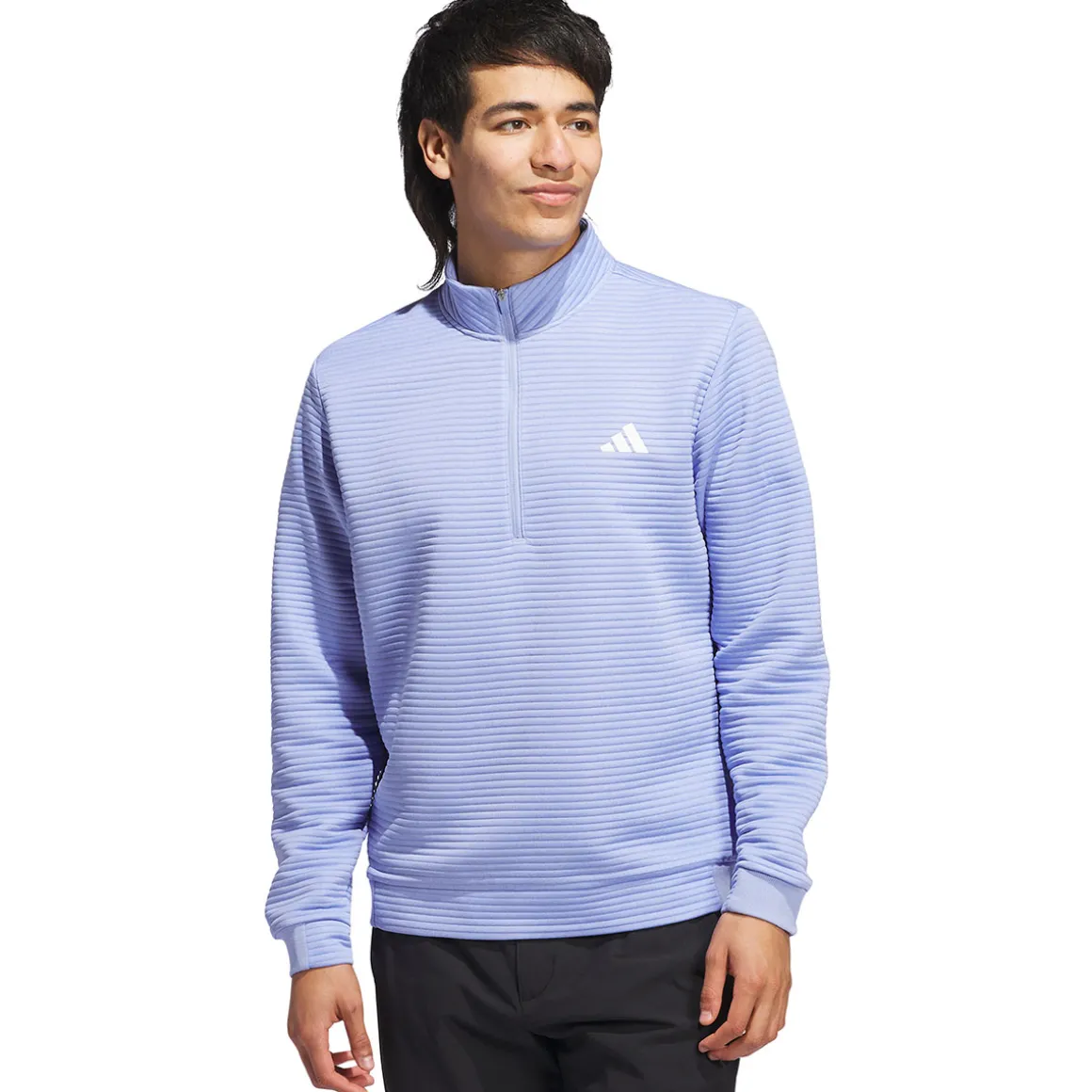 adidas Men's DWR Textured Quarter Zip Golf Mid Layer