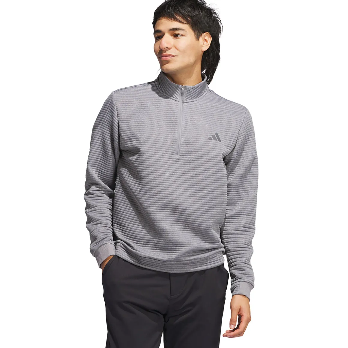 adidas_mens_dwr_textured__11-2.webp adidas Men's DWR Textured Quarter Zip Golf Mid Layer