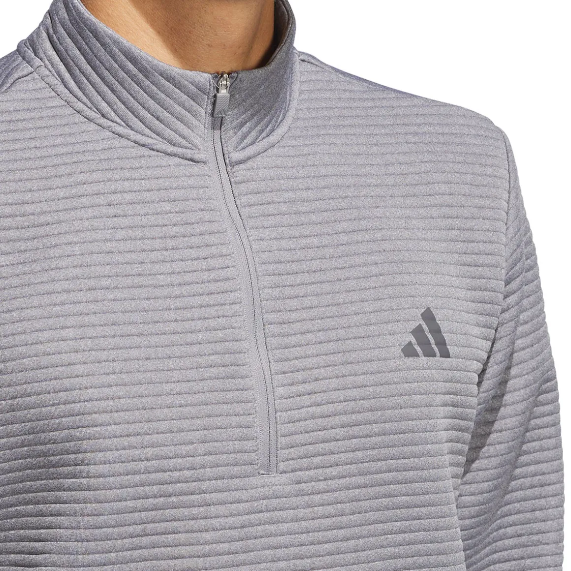 adidas_mens_dwr_textured__2-1.webp adidas Men's DWR Textured Quarter Zip Golf Mid Layer