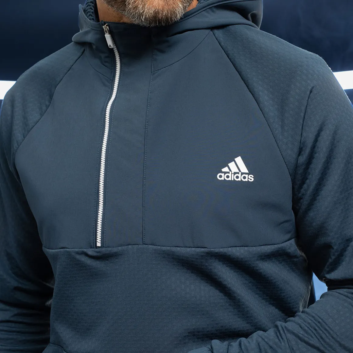 adidas_mens_half_zip_flee_2.webp adidas Men's Half Zip Fleece Hooded Golf Midlayer