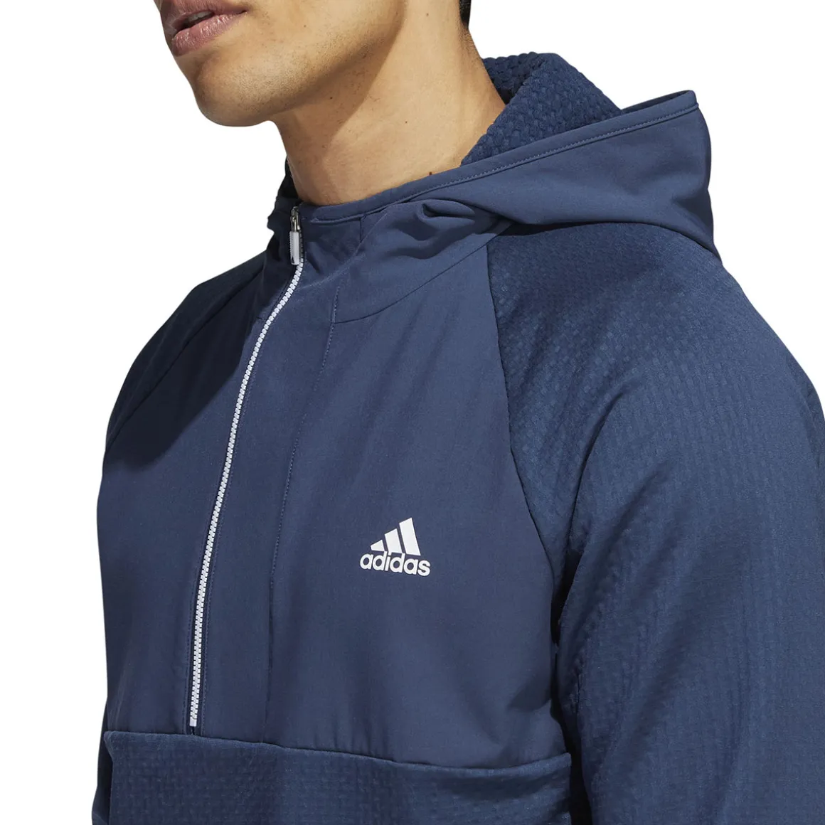 adidas_mens_half_zip_flee_4.webp adidas Men's Half Zip Fleece Hooded Golf Midlayer