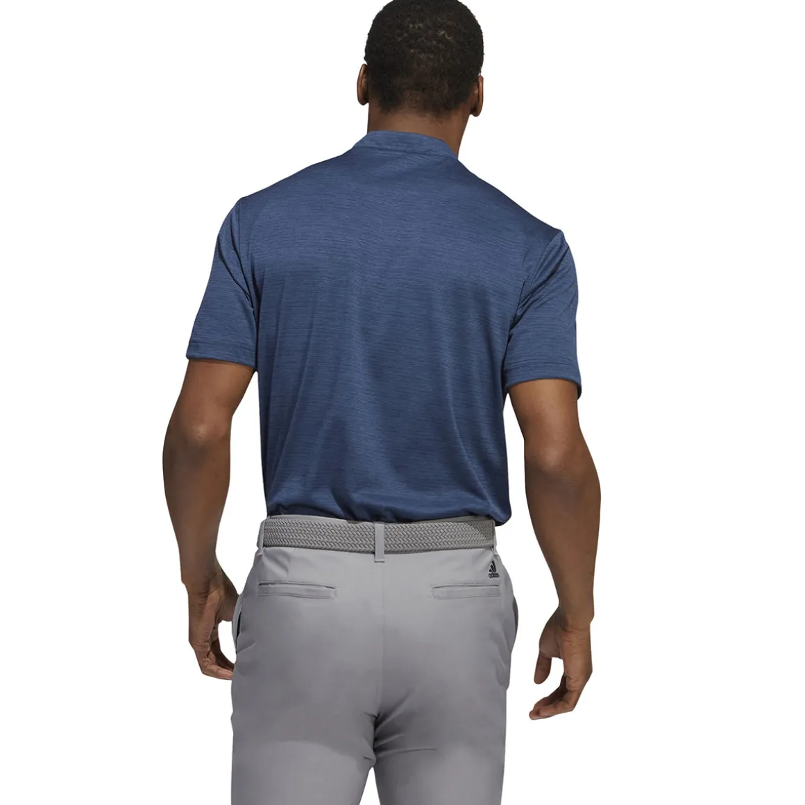 adidas Men's Textured Stripe Stretch Golf Polo Shirt
