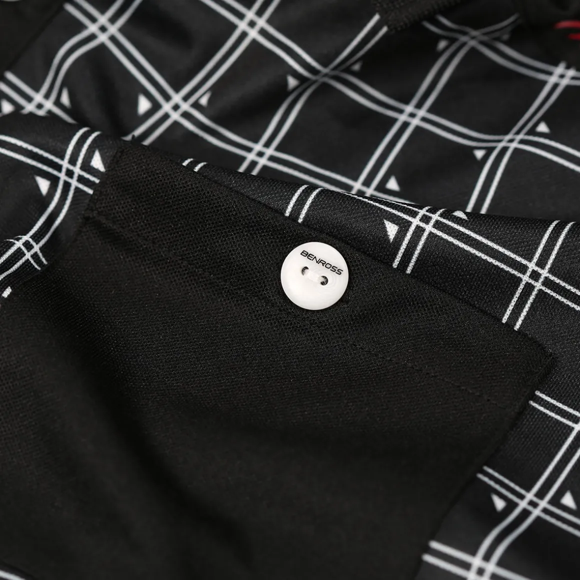 benross_mens_grid_print_g_2.webp Benross Men's Grid Print Golf Polo Shirt