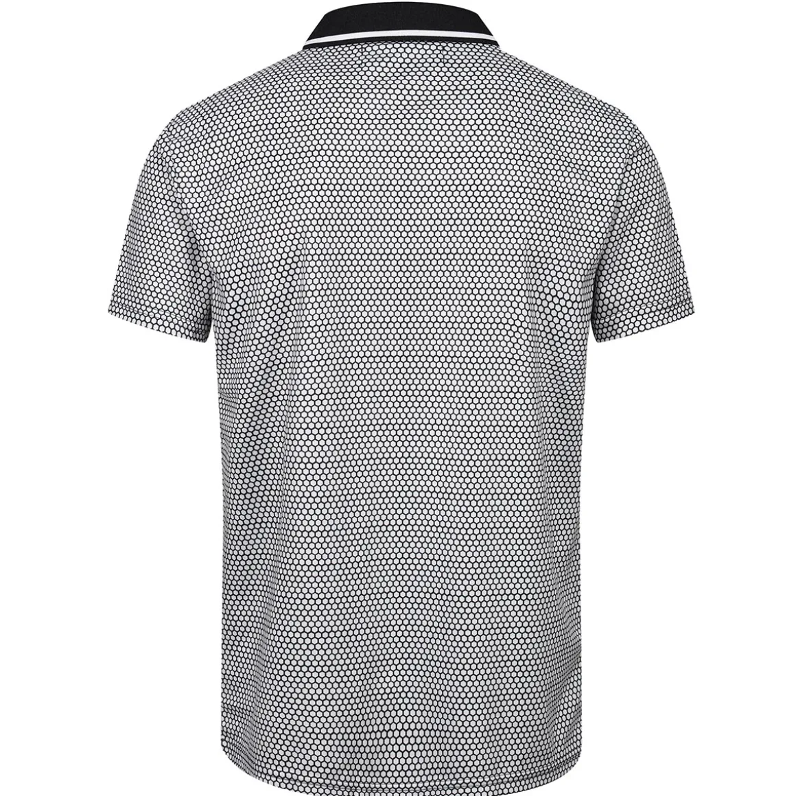 Benross Men's Hex Print Stretch Golf Polo Shirt