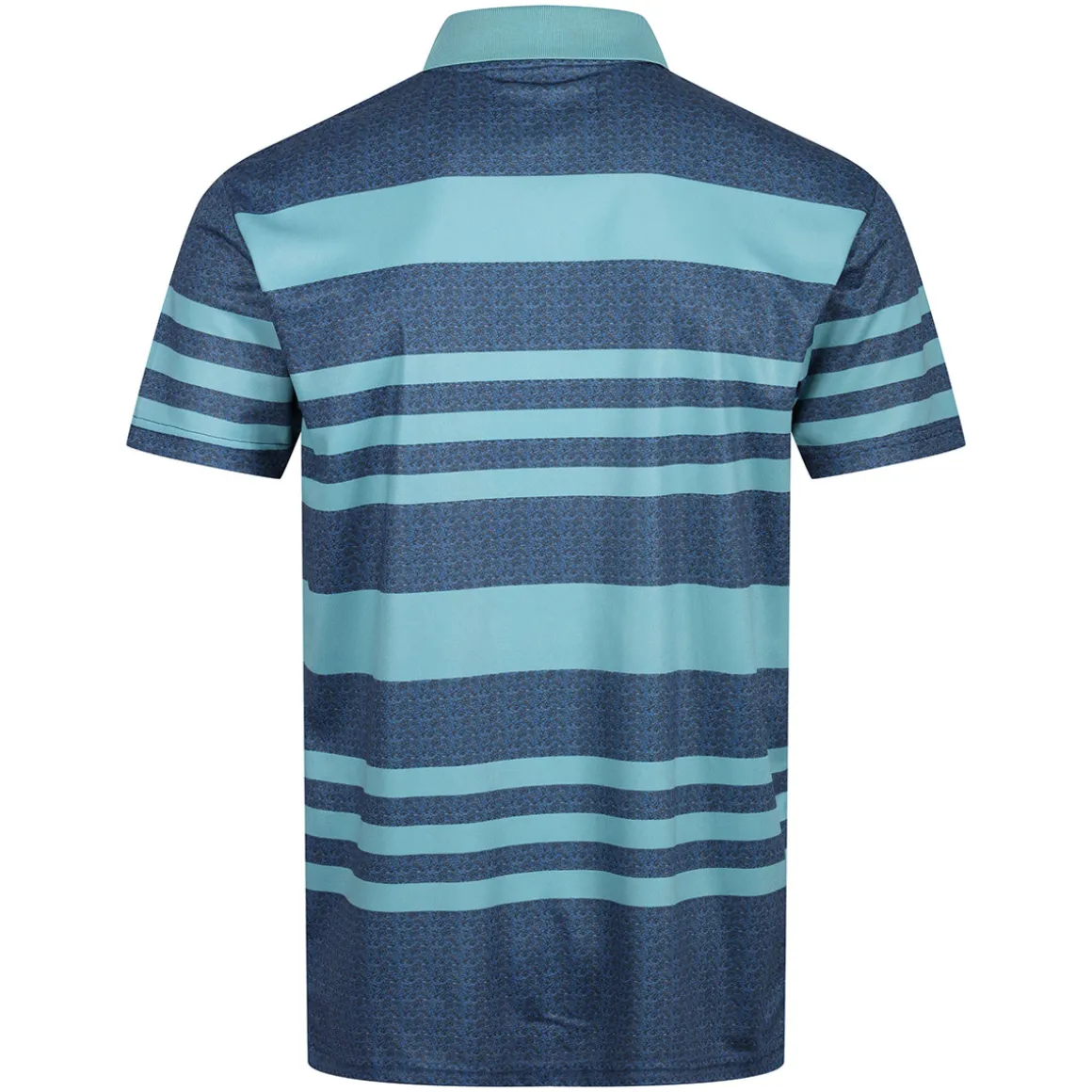 Benross Men's Marl Stripe Stretch Golf Polo Shirt