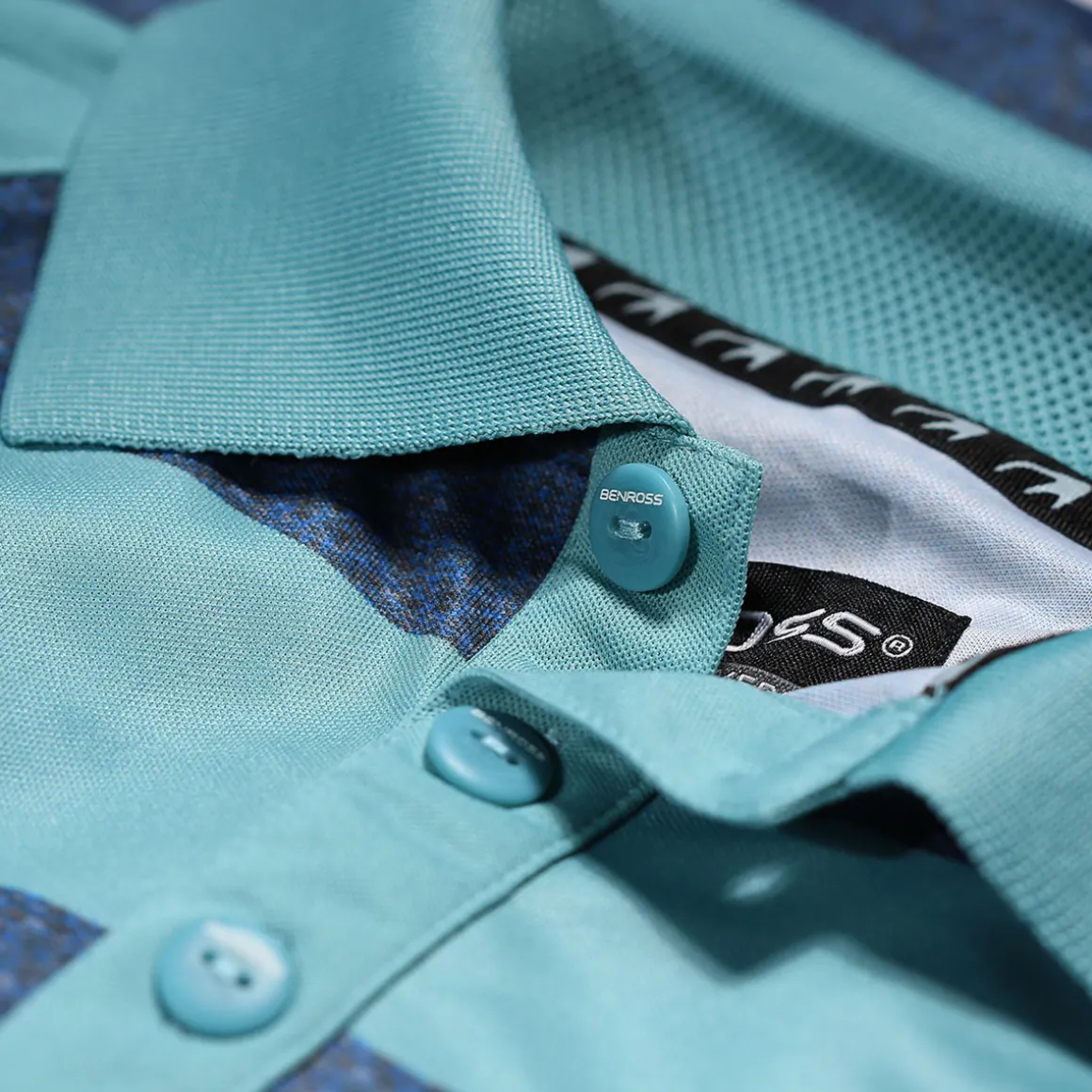 benross_mens_marl_stripe__6.webp Benross Men's Marl Stripe Stretch Golf Polo Shirt