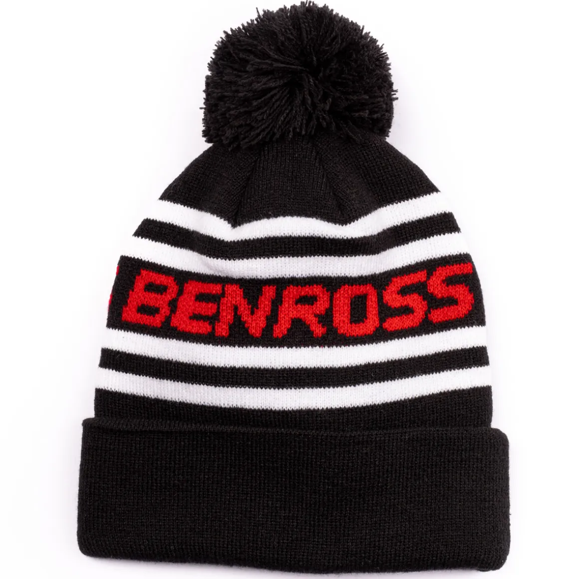 Benross Men's Multi Stripe Knit Pom Golf Beanie