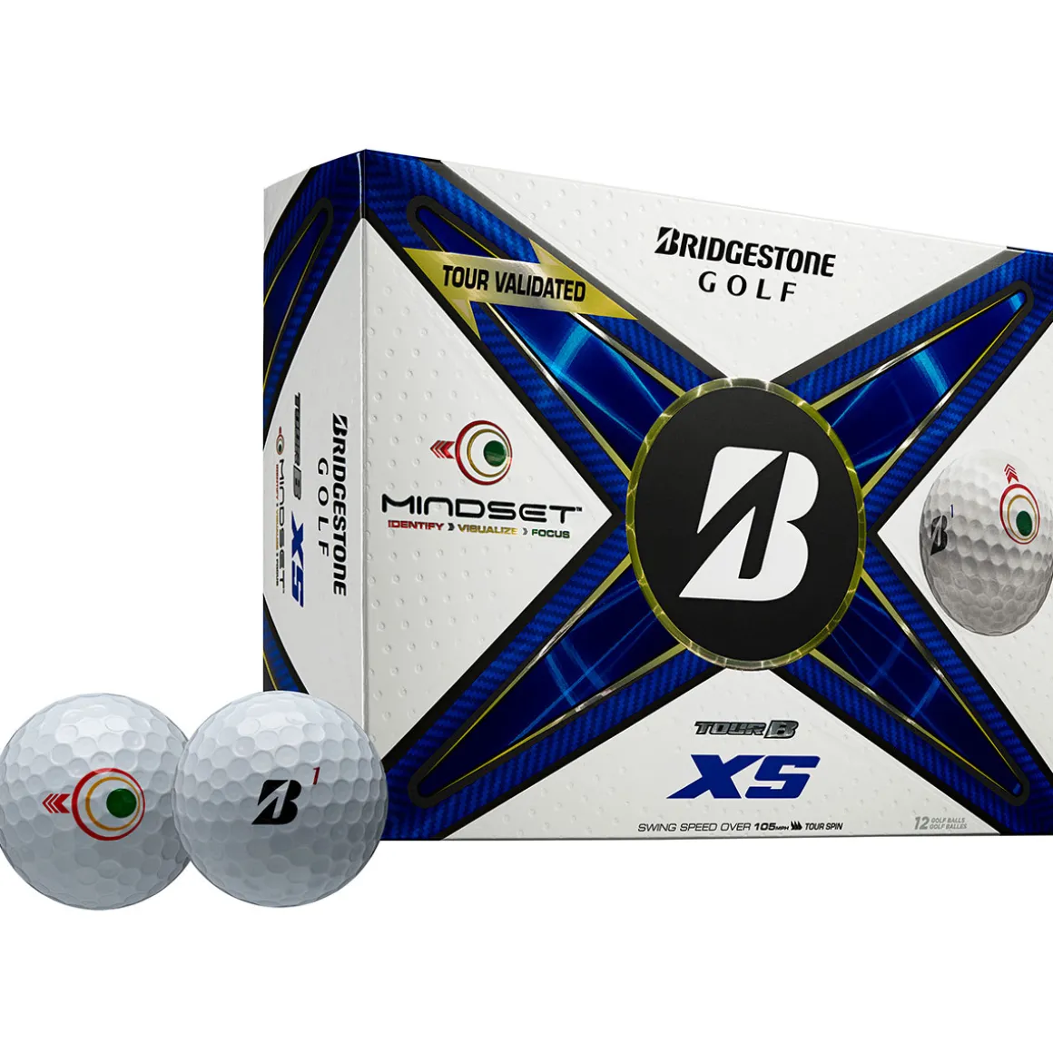 Bridgestone Tour B XS Mindset 12 Golf Ball Pack