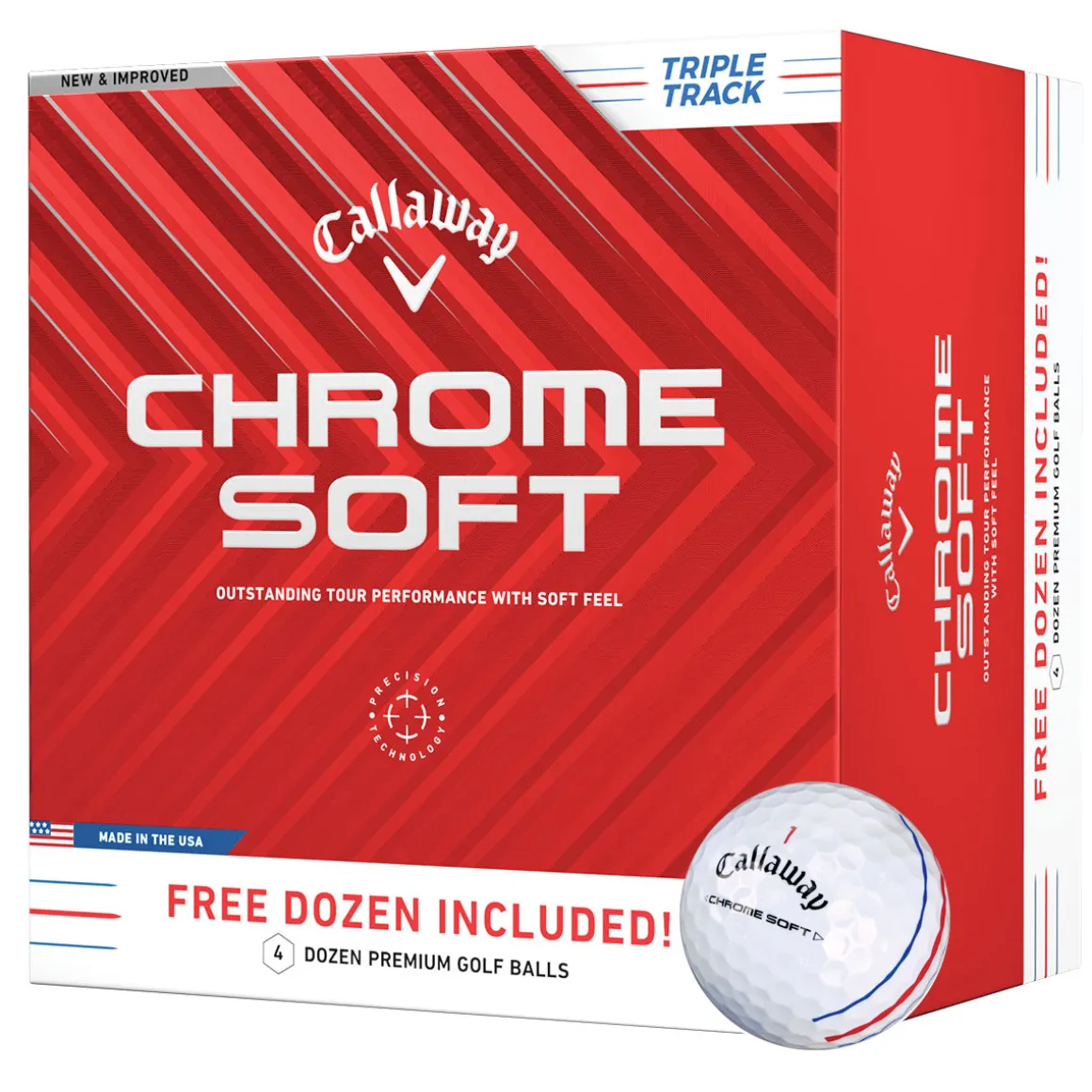 Callaway Chrome Soft Triple Track 4 for 3 Golf Ball Pack