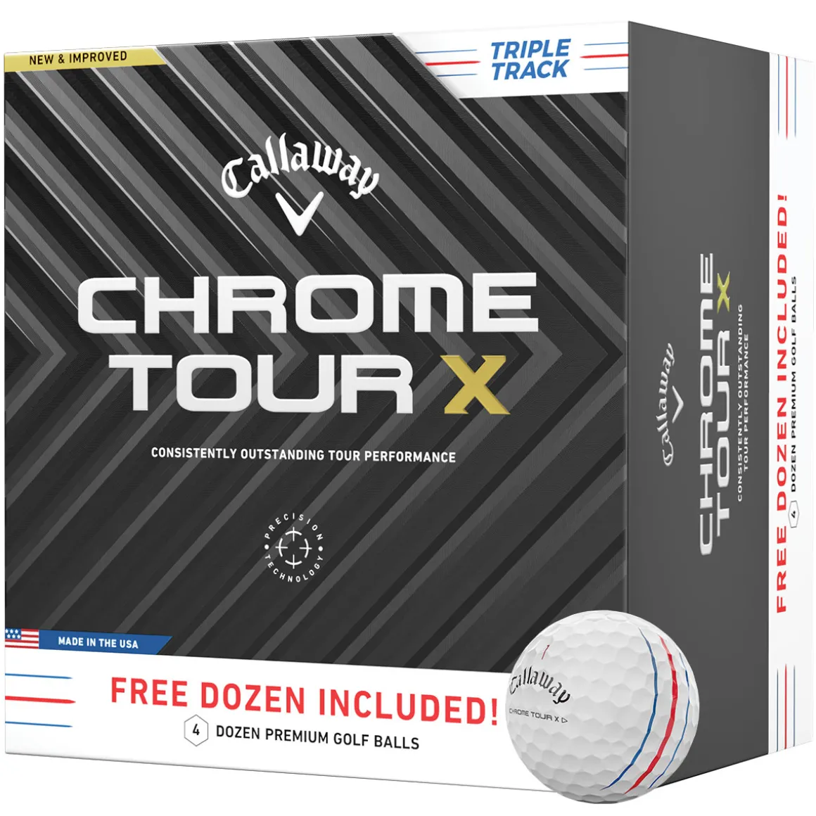 Callaway Chrome Tour X 4 for 3 48 Golf Ball Pack