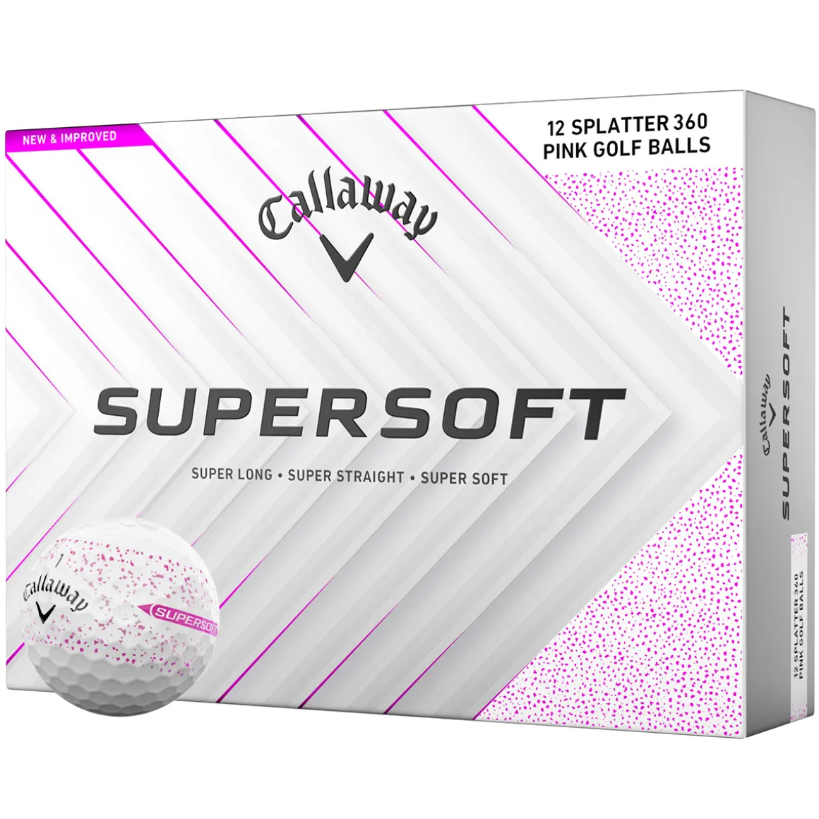 Callaway Supersoft Splatter 12 Golf Ball Pack