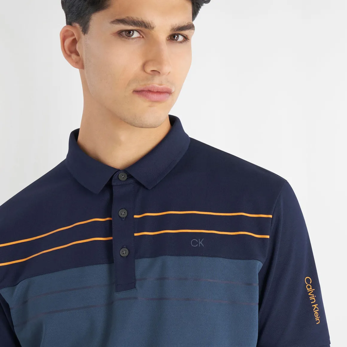 Calvin Klein Men's Georgetown Stripe Golf Polo Shirt