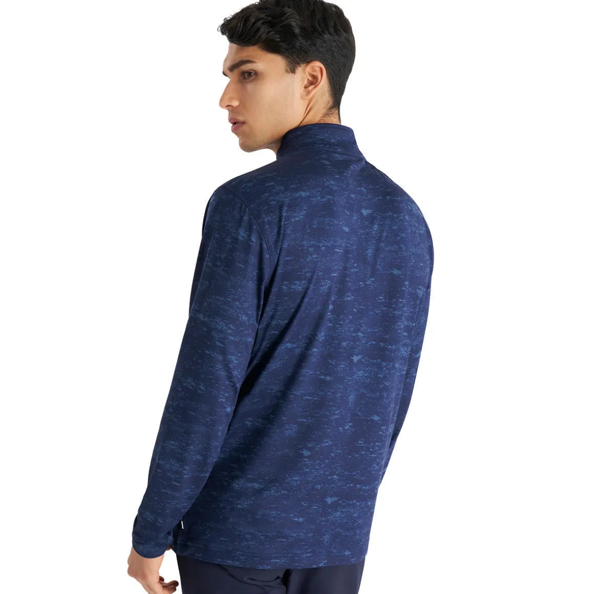 Calvin Klein Men's Newport Print Half Zip Golf Mid Layer
