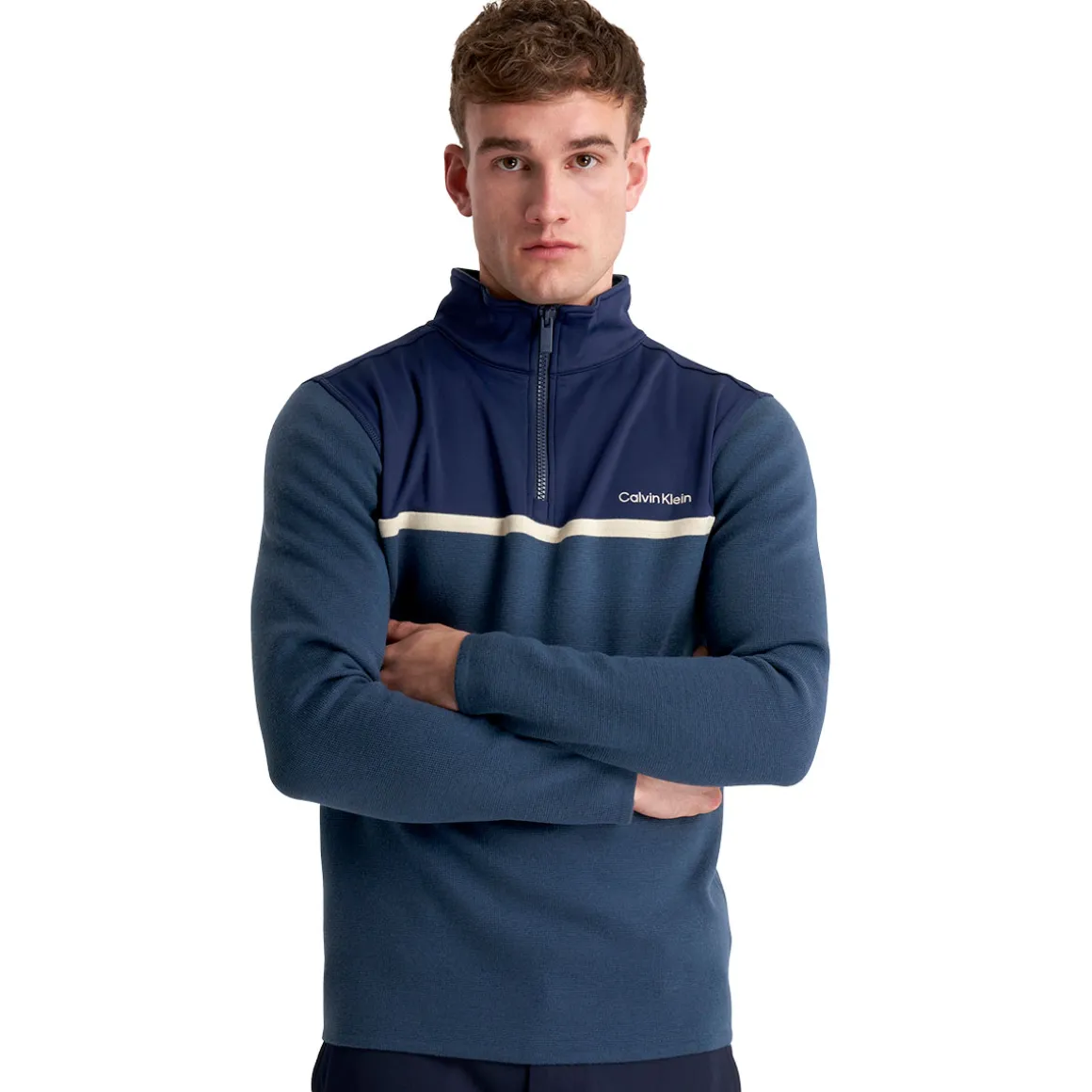Calvin Klein Men's Padera Half Zip Hybrid Golf Sweater