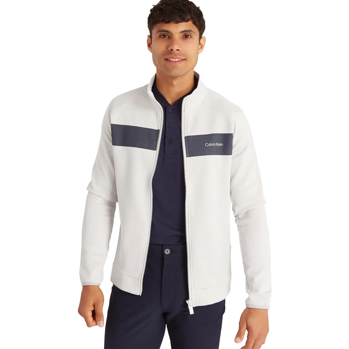 Calvin Klein Men's Parkbury Chest Full Zip Golf Midlayer