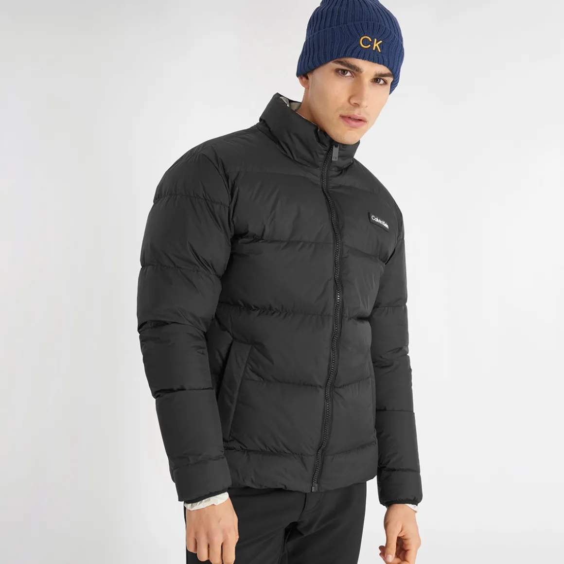 calvin_klein_mens_ribbed__3.webp Calvin Klein Men's Ribbed Logo Golf Beanie Hat