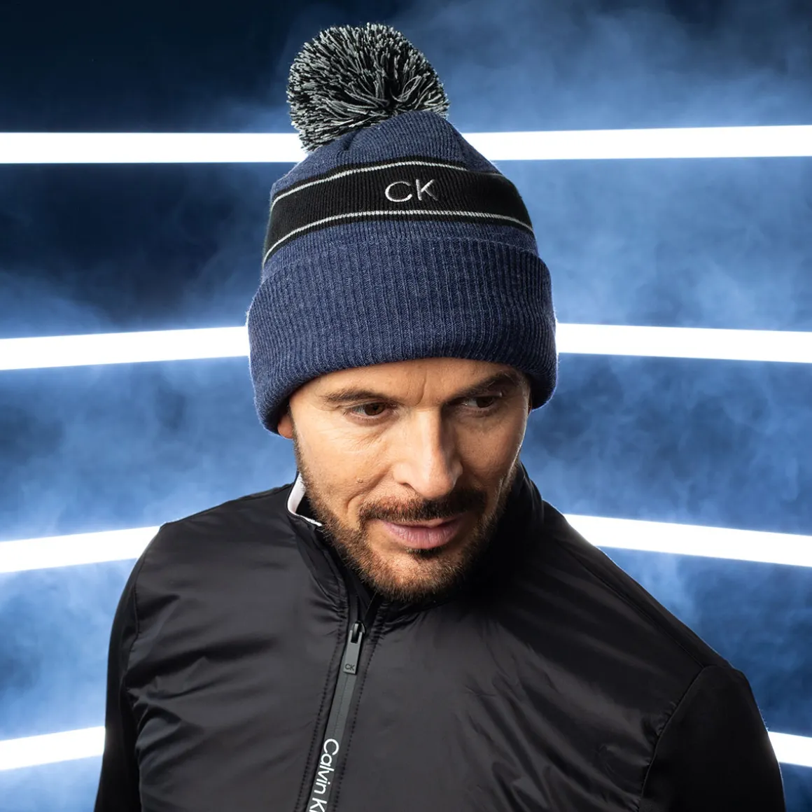 Calvin Klein Men's Stripe Beanie Hat