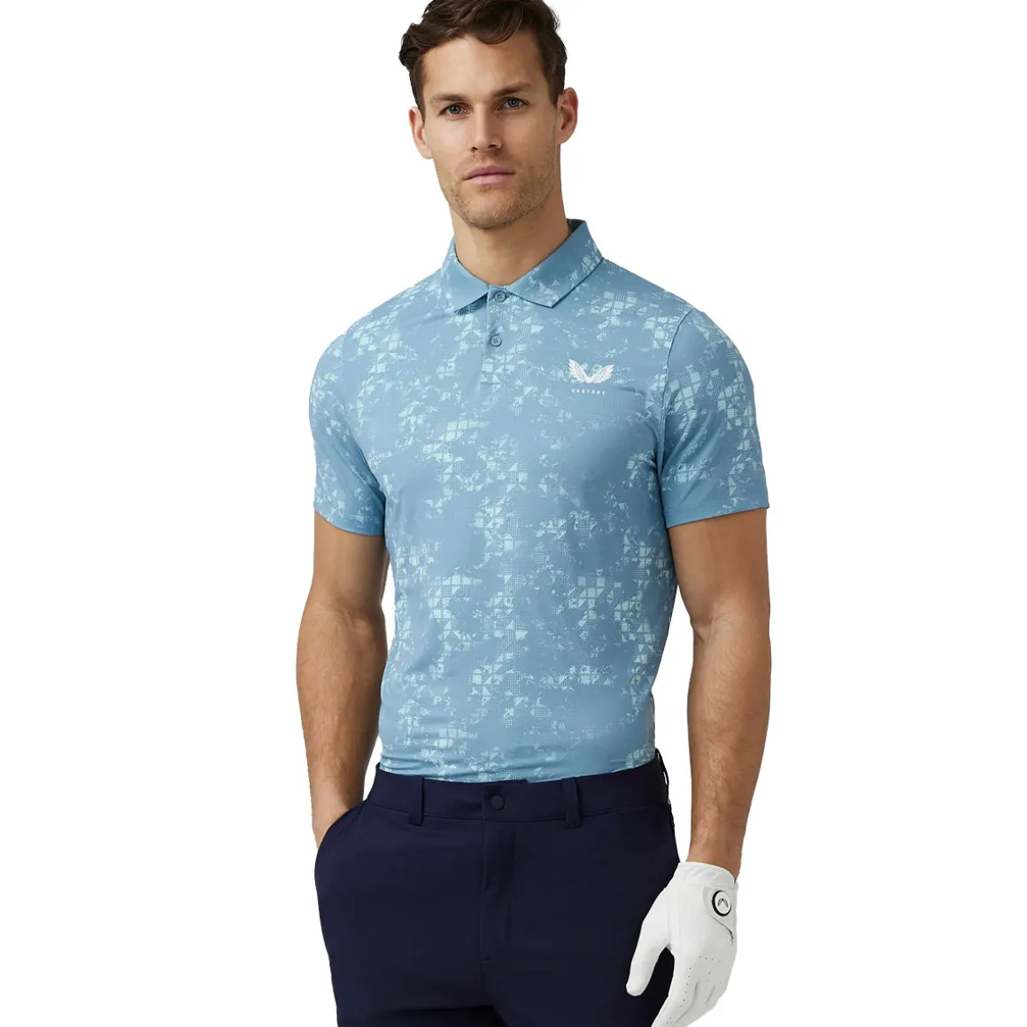 Castore Men's Printed 3 Golf Polo Shirt