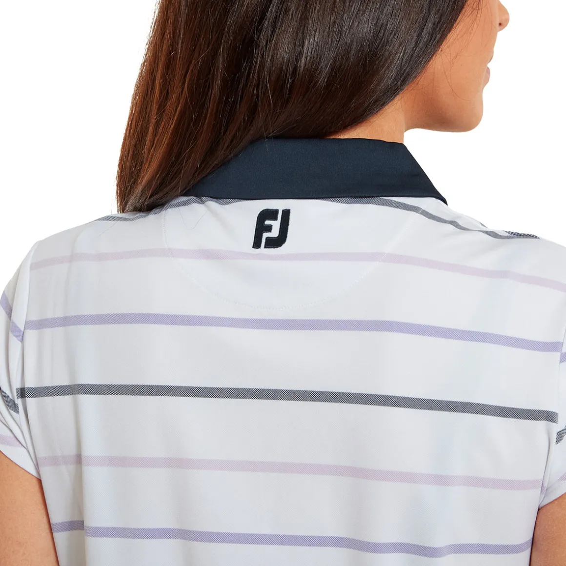 footjoy_ladies_birdseye_s_2.webp FootJoy Ladies Birdseye Stripe Smooth Jacquard Golf Polo Shirt