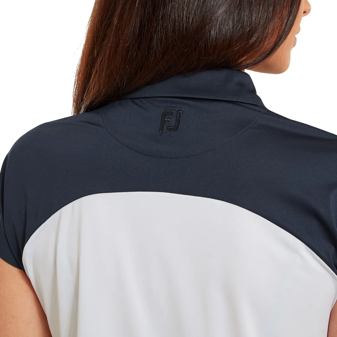 footjoy_ladies_cap_sleeve_2.webp FootJoy Ladies Cap Sleeve Colour Block Lisle Golf Polo Shirt