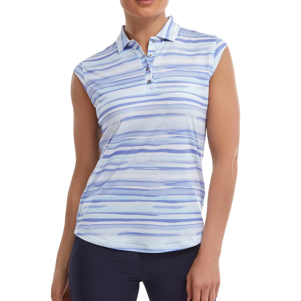 footjoy_ladies_cap_sleeve_5-1.webp FootJoy Ladies Cap Sleeve Watercolour Print Lisle Golf Polo Shirt