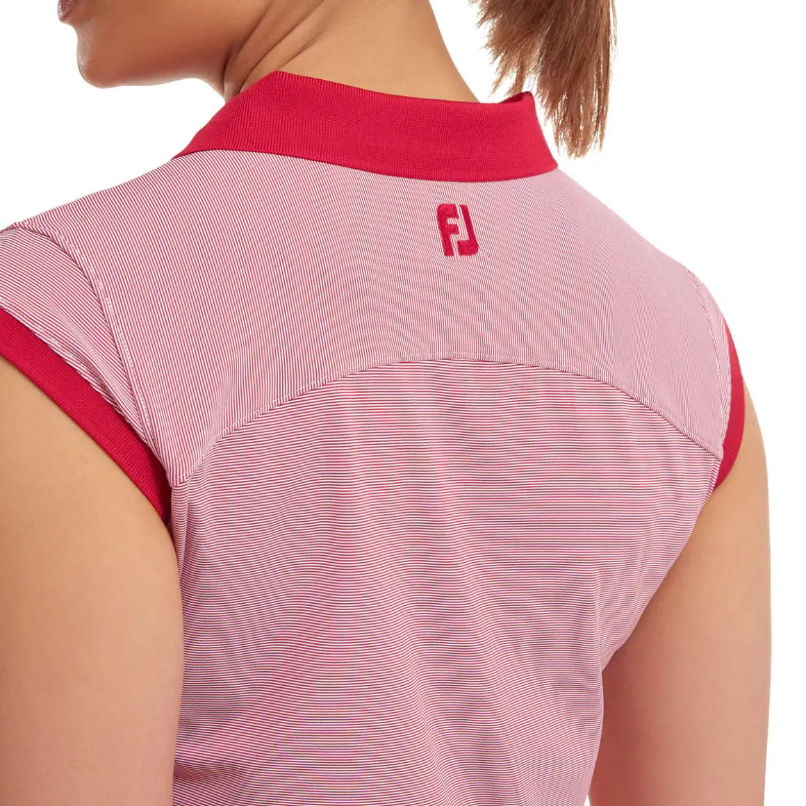 footjoy_ladies_end_on_end_2.webp FootJoy Ladies End on End Stripe Lisle Golf Polo Shirt