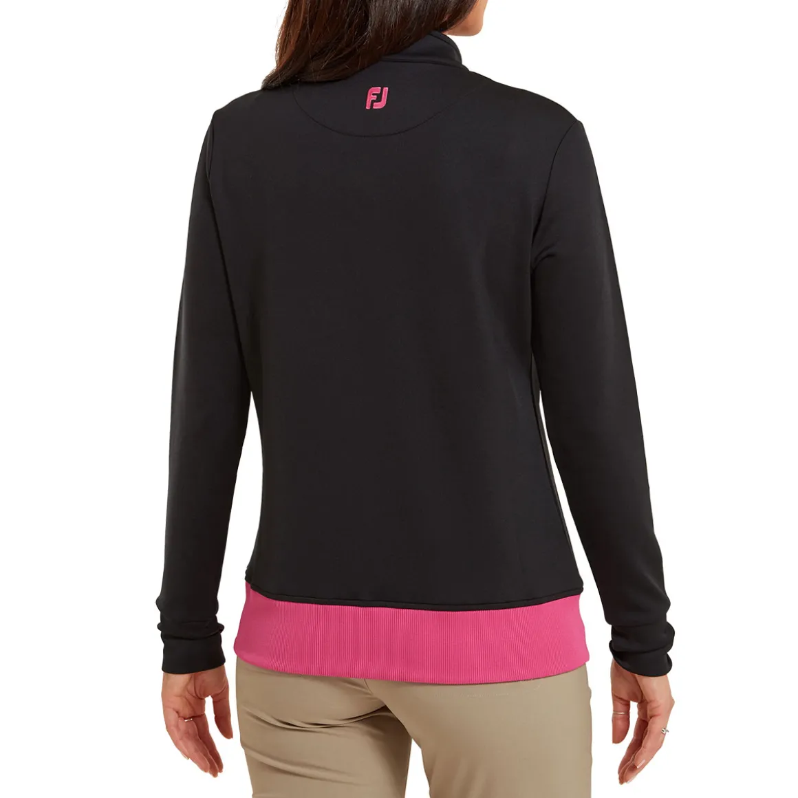 FootJoy Ladies Full-Zip Knit Colour Block Mid Layer