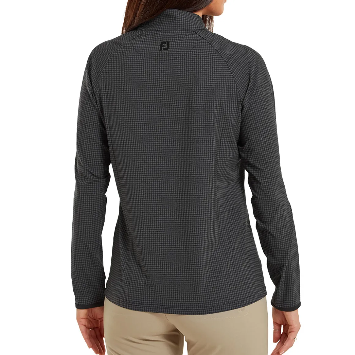 FootJoy Ladies Houndstooth Print Woven Golf Jacket
