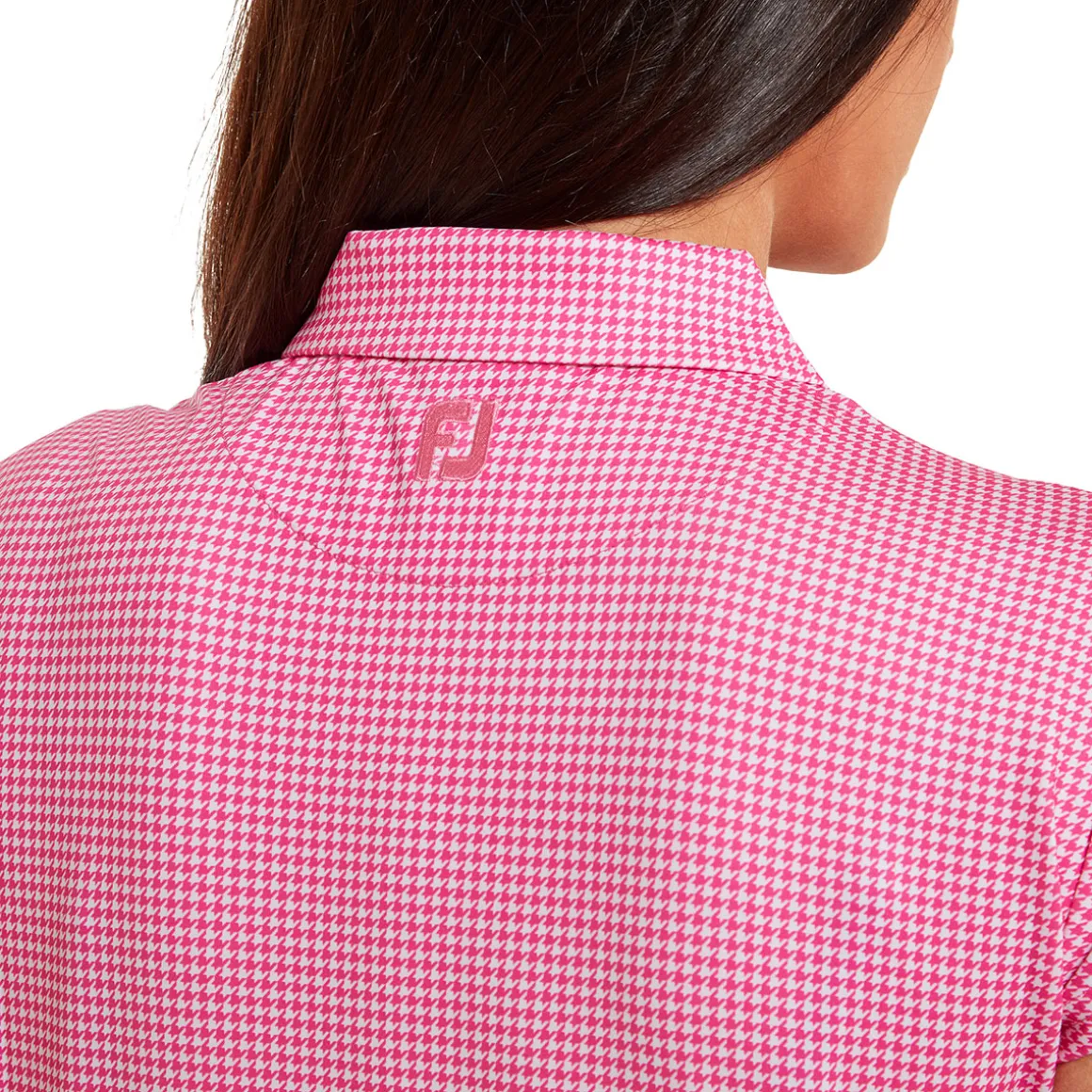 footjoy_ladies_houndstoot_2-3.webp FootJoy Ladies Houndstooth Print Golf Polo Shirt