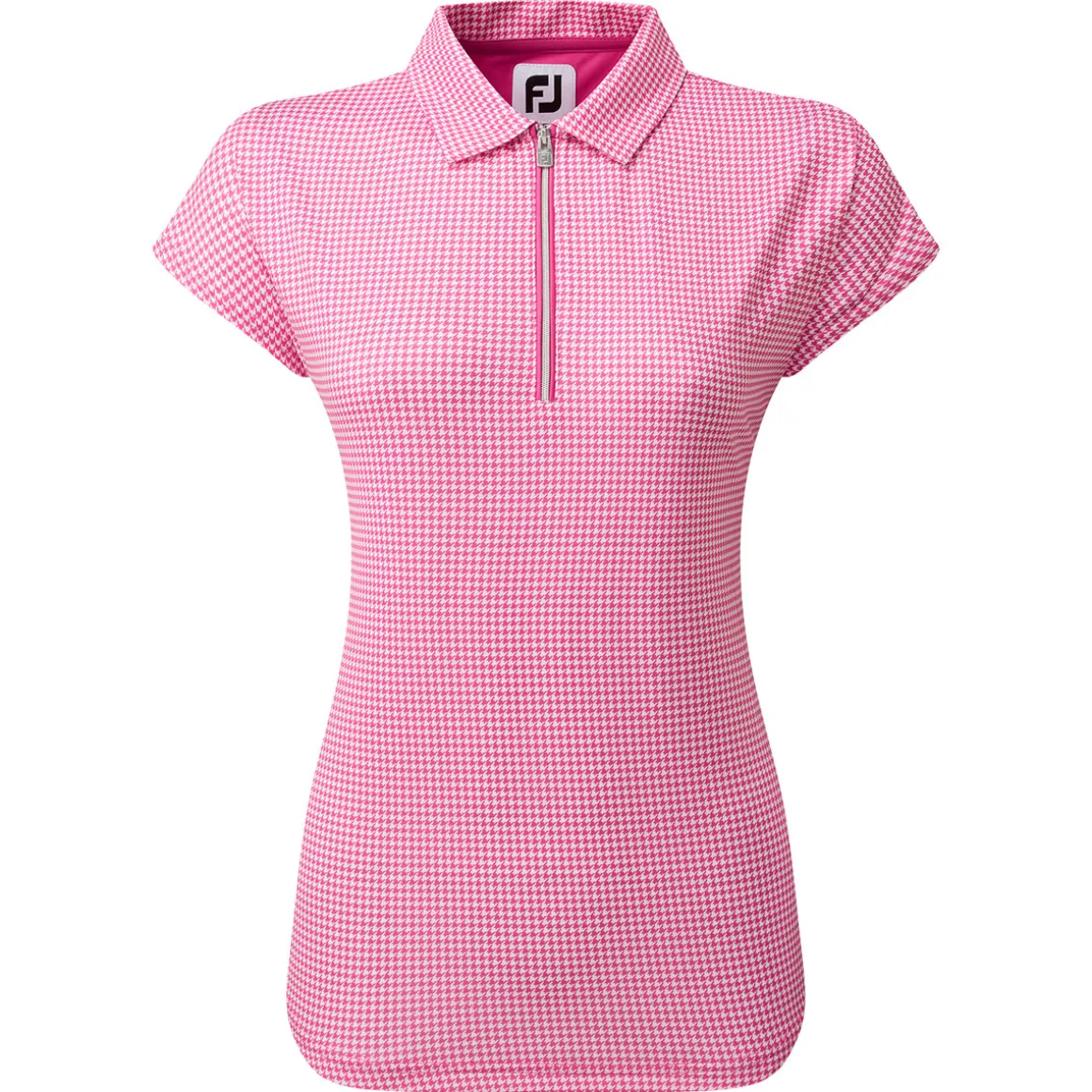 footjoy_ladies_houndstoot_3-3.webp FootJoy Ladies Houndstooth Print Golf Polo Shirt