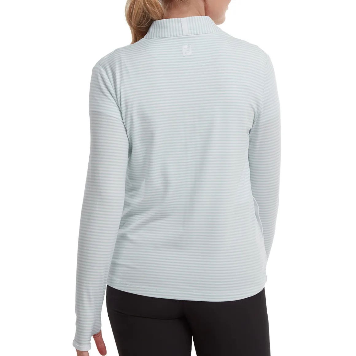 FootJoy Ladies Lightweight Tonal Stripe Full-Zip Golf Mid Layer