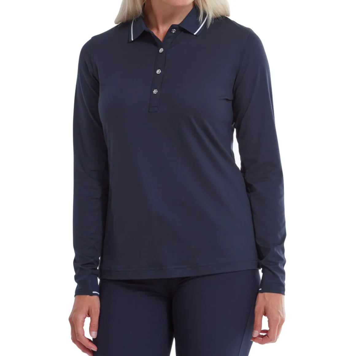 footjoy_ladies_thermal_so_5.webp FootJoy Ladies Thermal Solid Long Sleeve Golf Polo Shirt