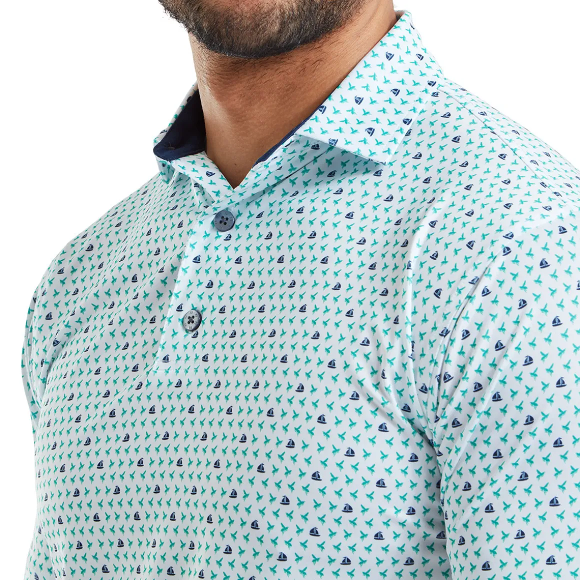 footjoy_mens_flying_wasp__2-1.webp FootJoy Men's Flying Wasp Print Lisle Golf Polo Shirt