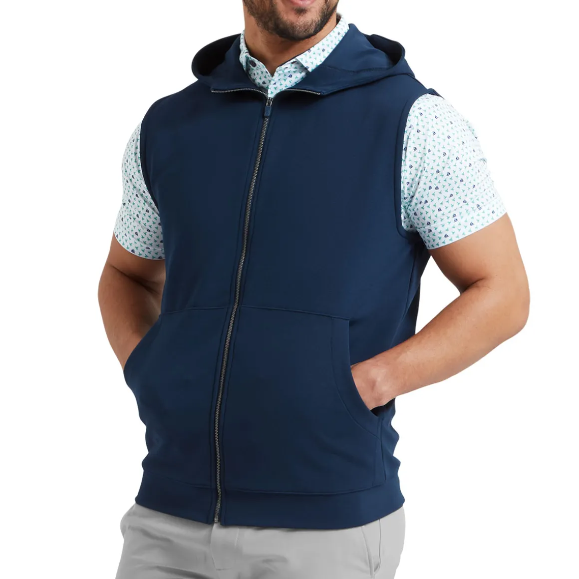 FootJoy Men's Full Zip Hoodie Golf Vest