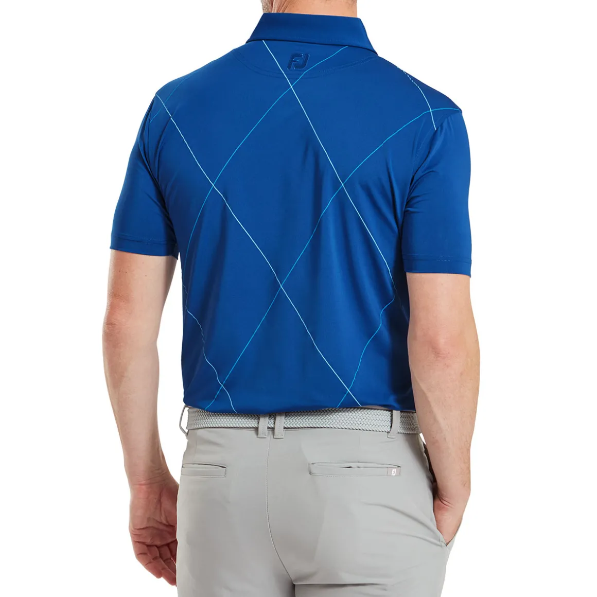 FootJoy Men's Raker Print Lisle Golf Polo Shirt