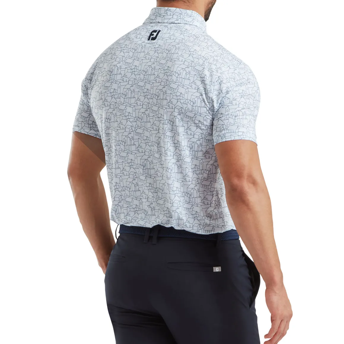FootJoy Men's Scottish Town Lisle Golf Polo Shirt