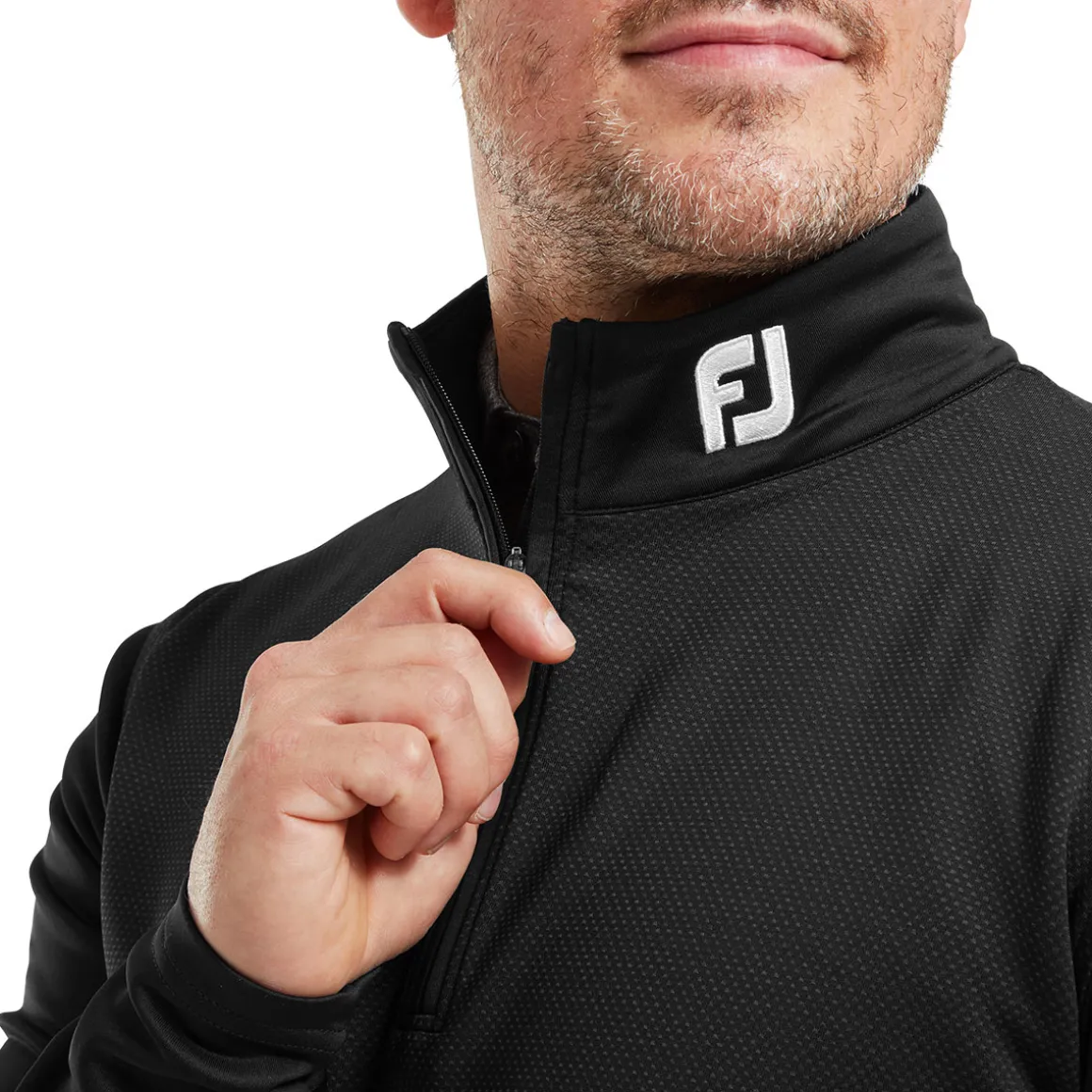 footjoy_mens_spacer_knit__2.webp FootJoy Men's Spacer Knit Tonal Chill-Out Half Zip Golf Mid Layer
