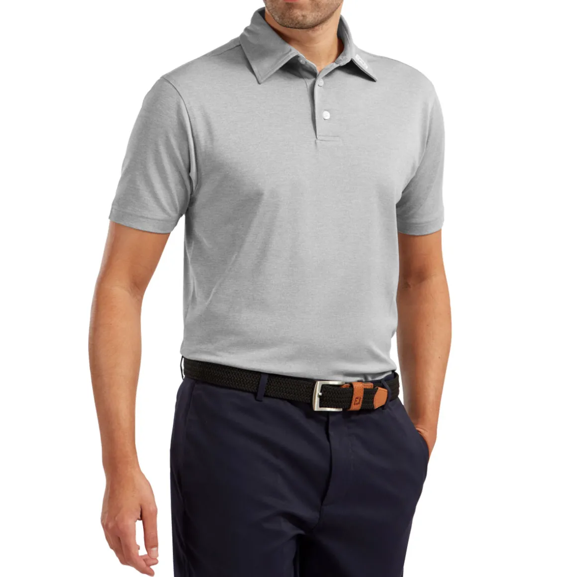 FootJoy Men's Stretch Pique Solid Colour Golf Polo Shirt