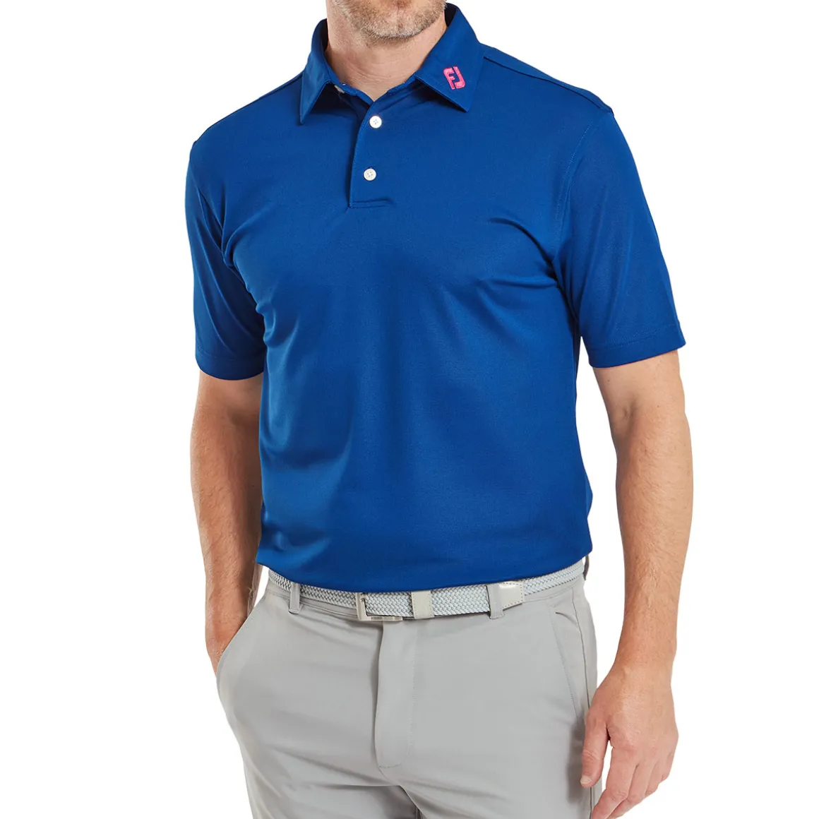 FootJoy Men's Stretch Pique Solid Colour Golf Polo Shirt