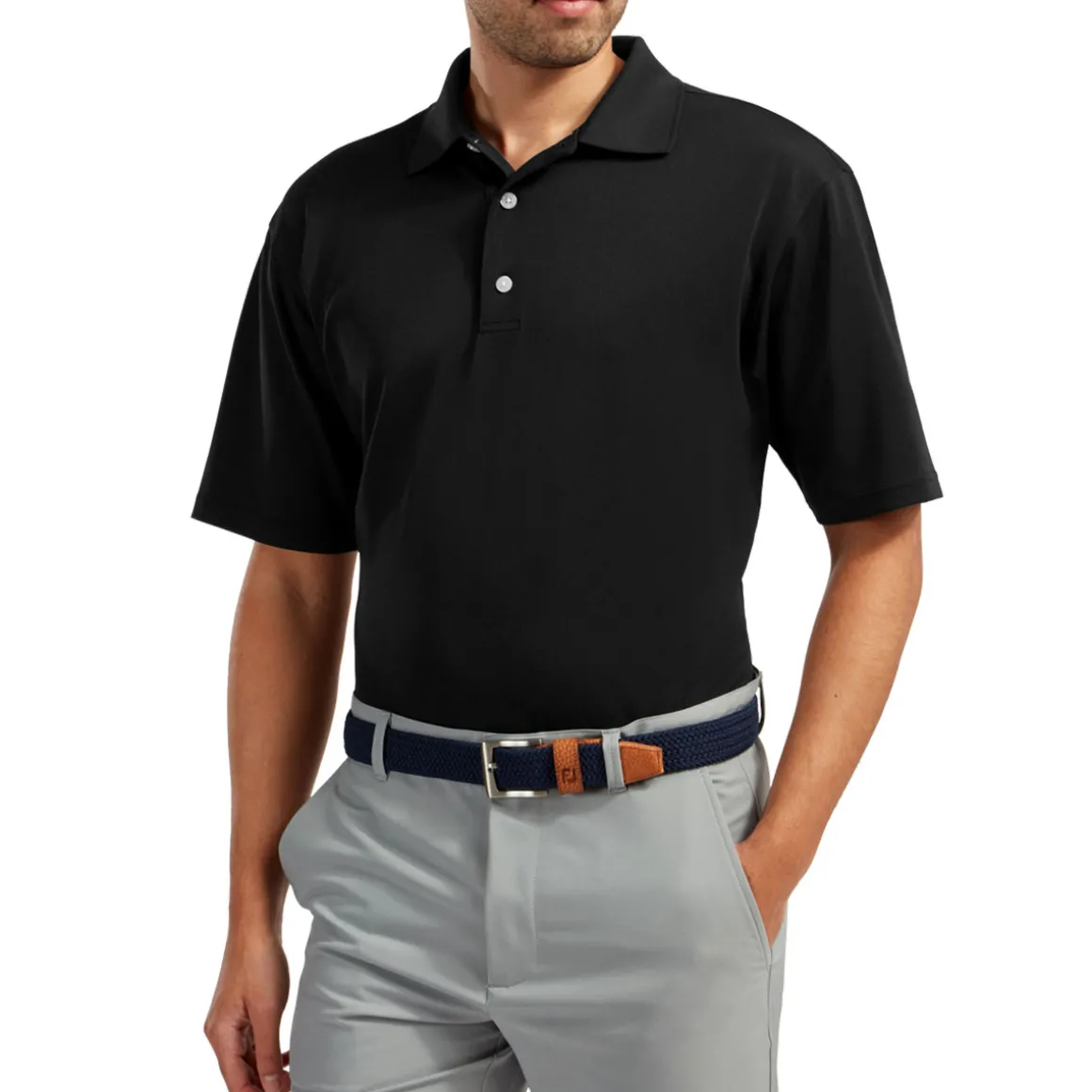 footjoy_mens_stretch_piqu_4.webp FootJoy Men's Stretch Pique Solid Knit Collar Golf Polo Shirt