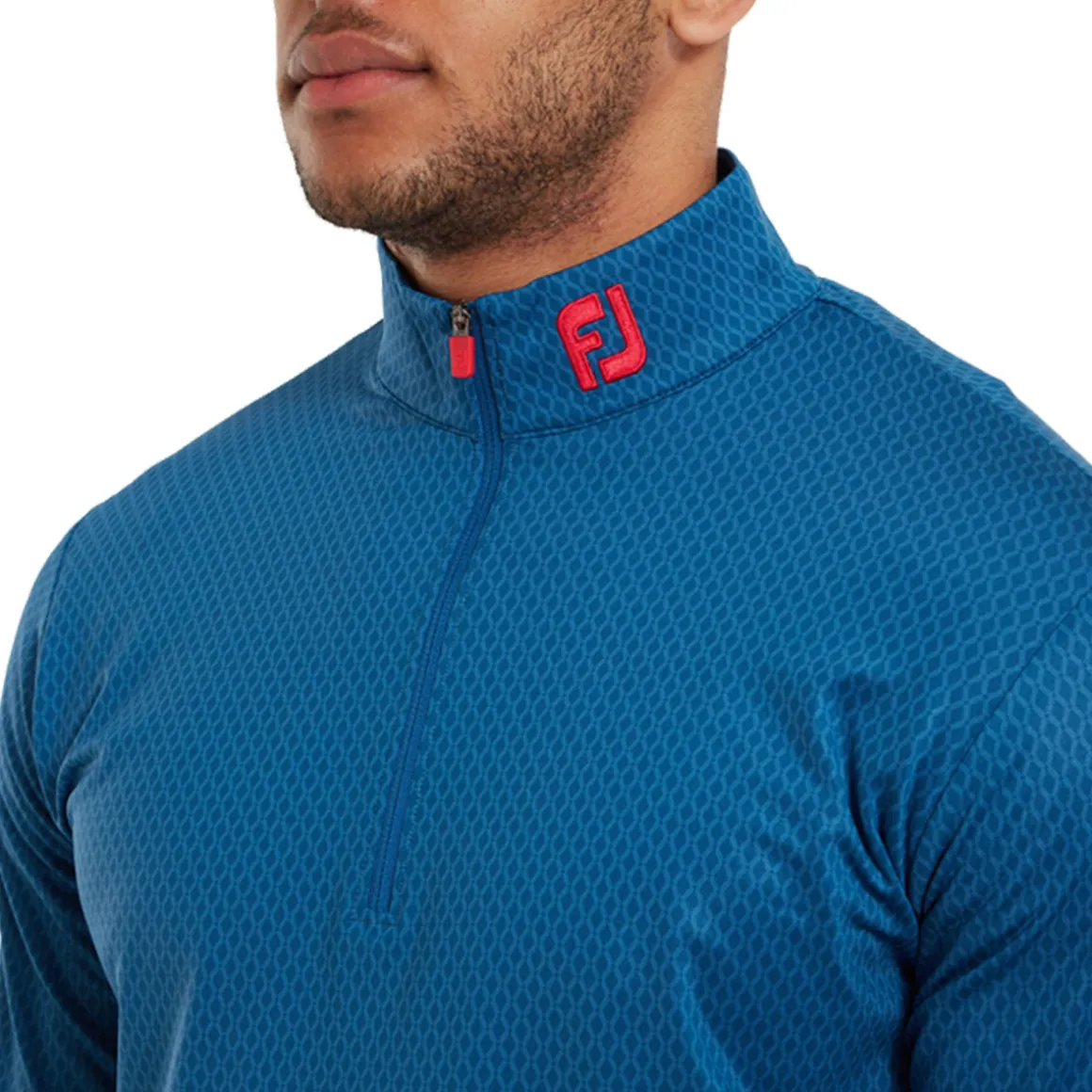 FootJoy Men's Tonal Print Knit Half Zip Golf Midlayer