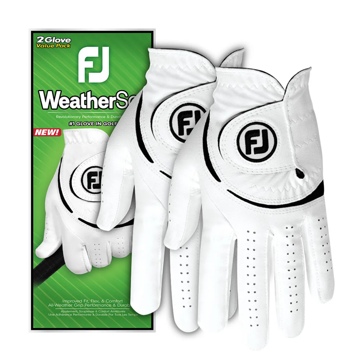 FootJoy Men's Weathersof Golf Gloves - 2 Pack