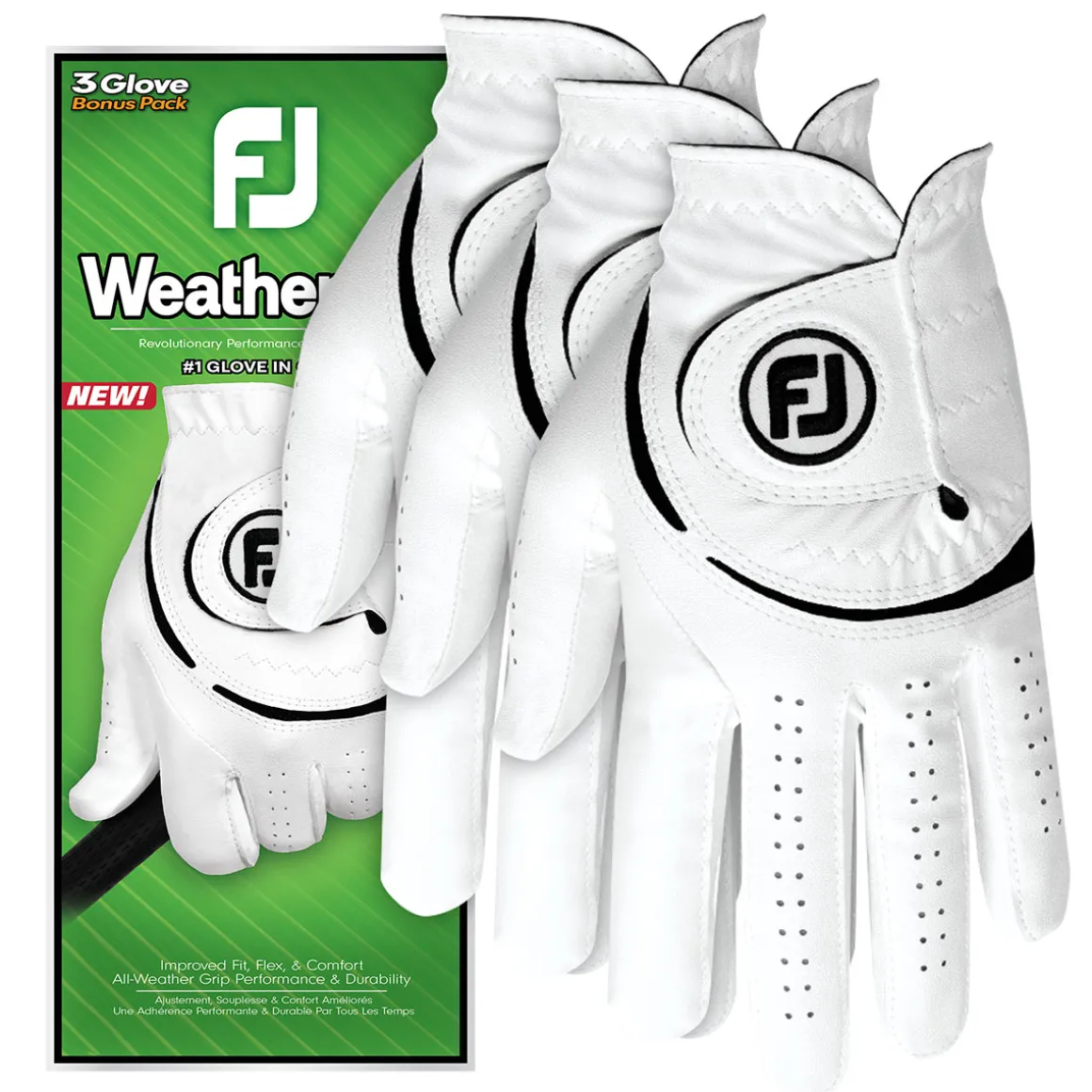 FootJoy Men's Weathersof Golf Glove - 3 Pack