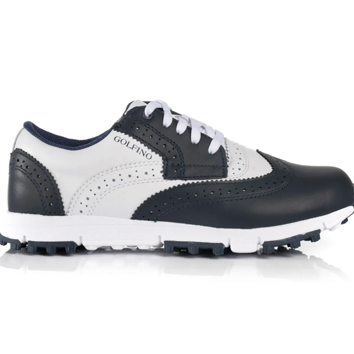 GOLFINO Ladies Aurora Brogue Waterproof Spikeless Golf Shoes