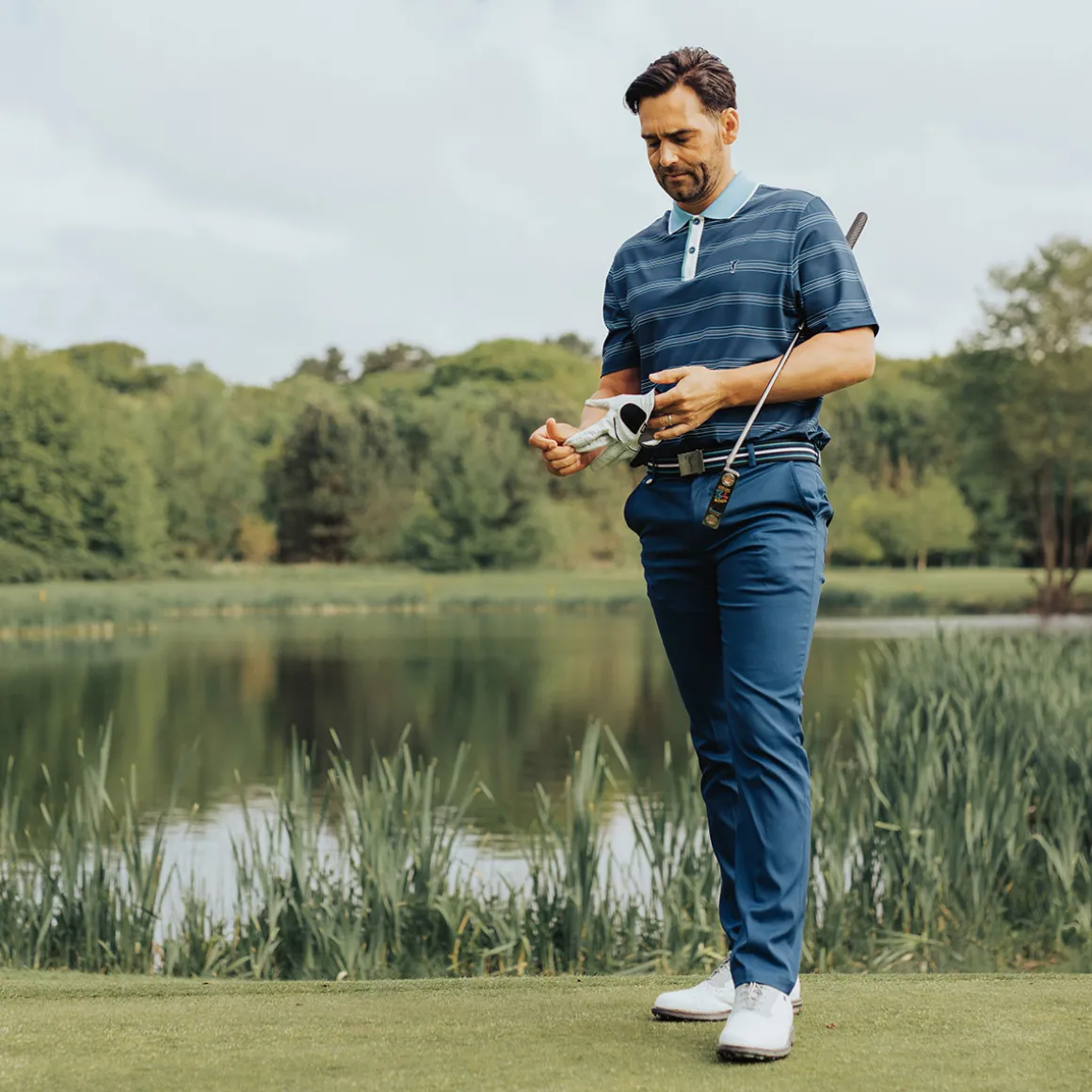 golfino_mens_multistripe__4.webp GOLFINO Men's Multi-Stripe Breathable Golf Polo Shirt
